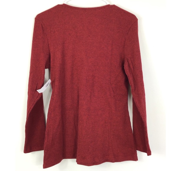 Old Navy Women’s Wrap-Front Red Top - Picture 3 of 8
